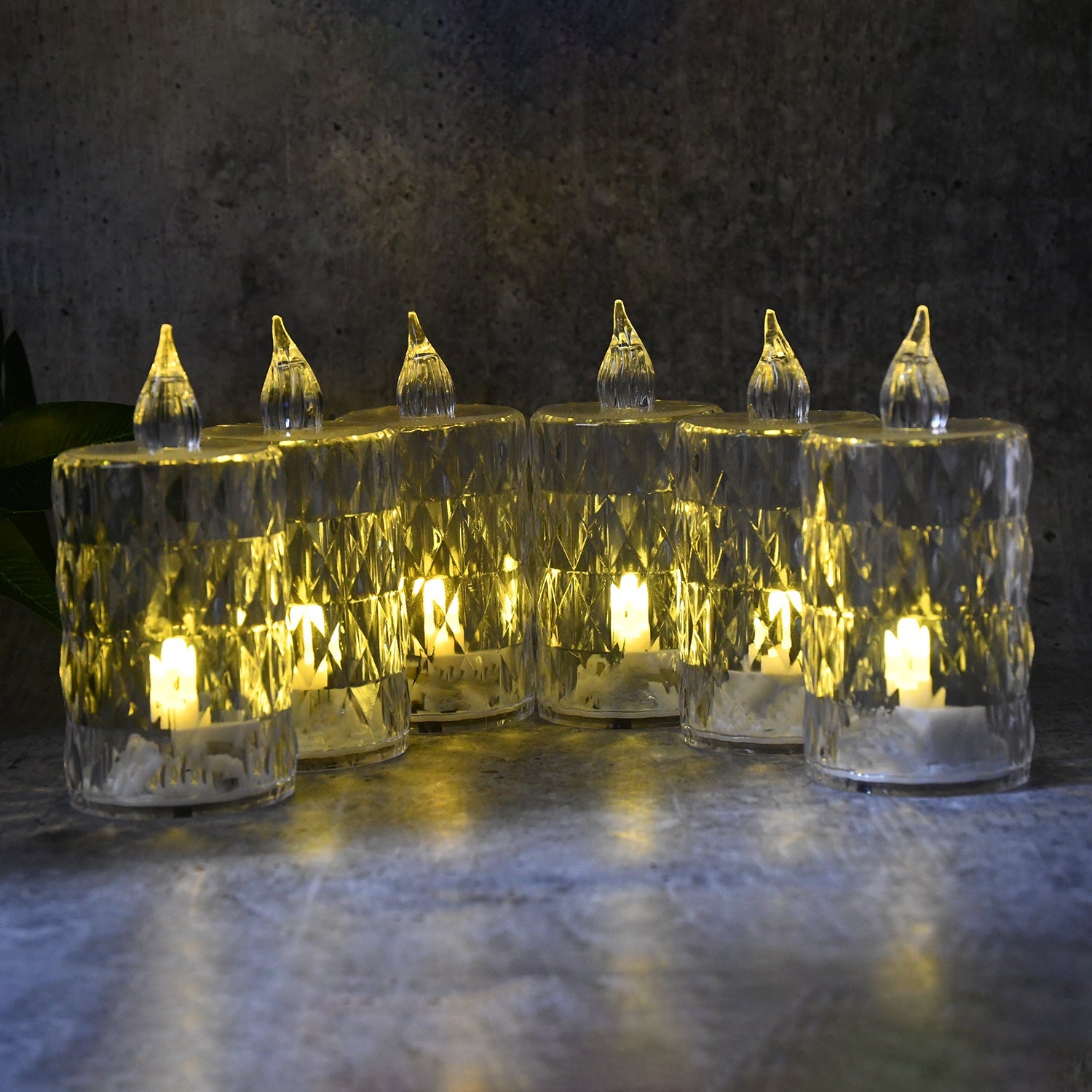 Decorative LED Crystal Flameless Candle Set Decorative LED Crystal Flameless Candle Set